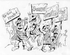 Demo der Gewerkschaft Lärm, Bag und Drum GLBD